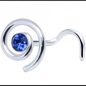Swirl Sapphire Crystal Nose Ring